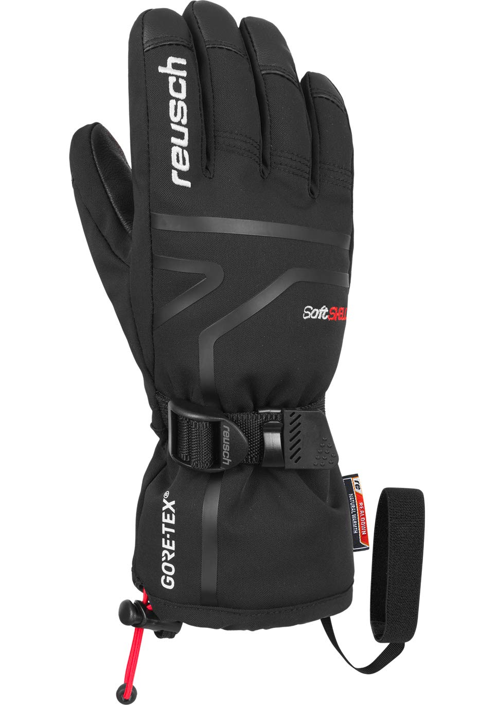 Reusch Down Spirit GTX rękawice dziecięce, czarne/białe, 4,5