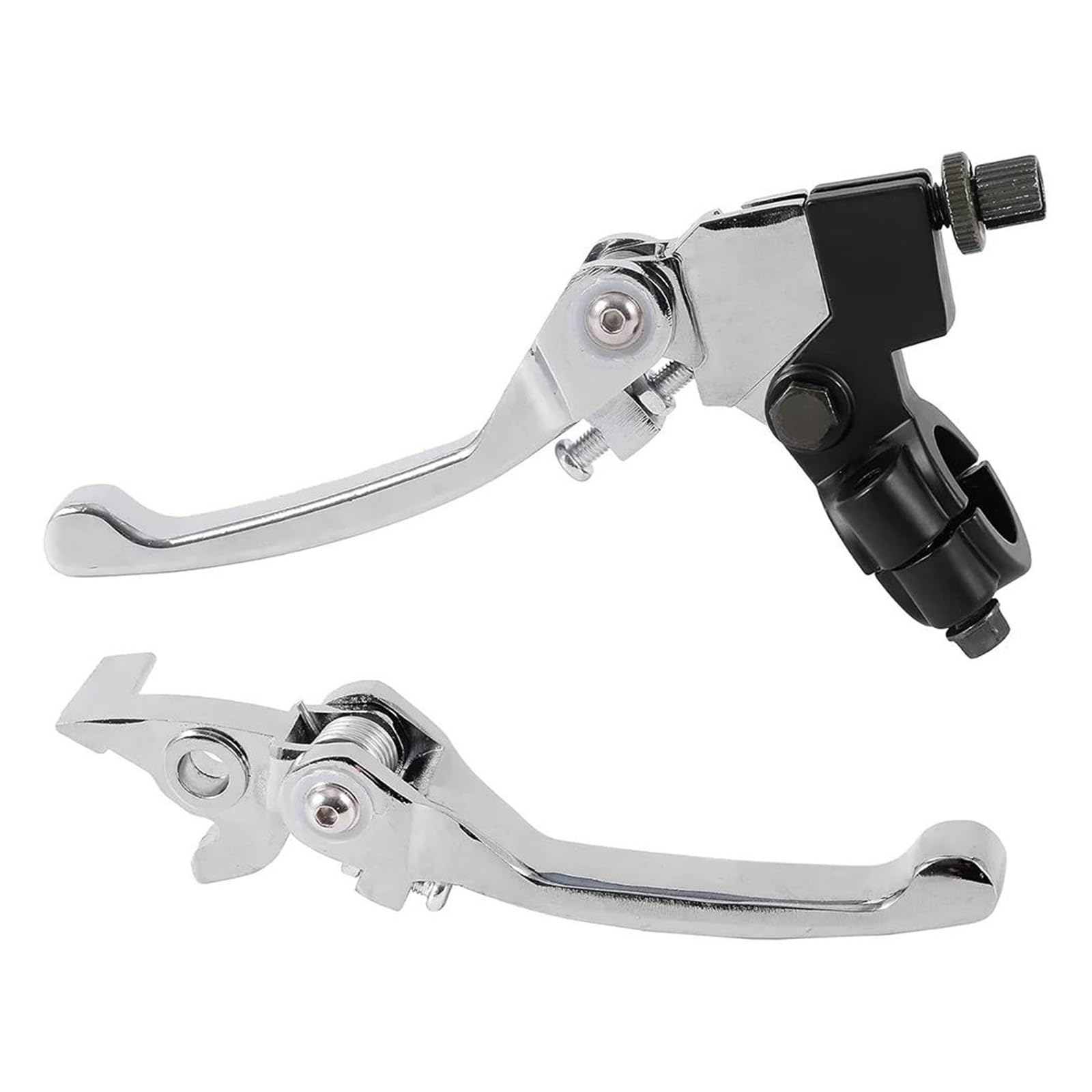 HONGSHIZI Handlebar Brake Clutch Lever Universal 1 Pair 22mm 7/8" Folding Aluminum Motorcycle Clutch Brake Lever Brake Lever(4)