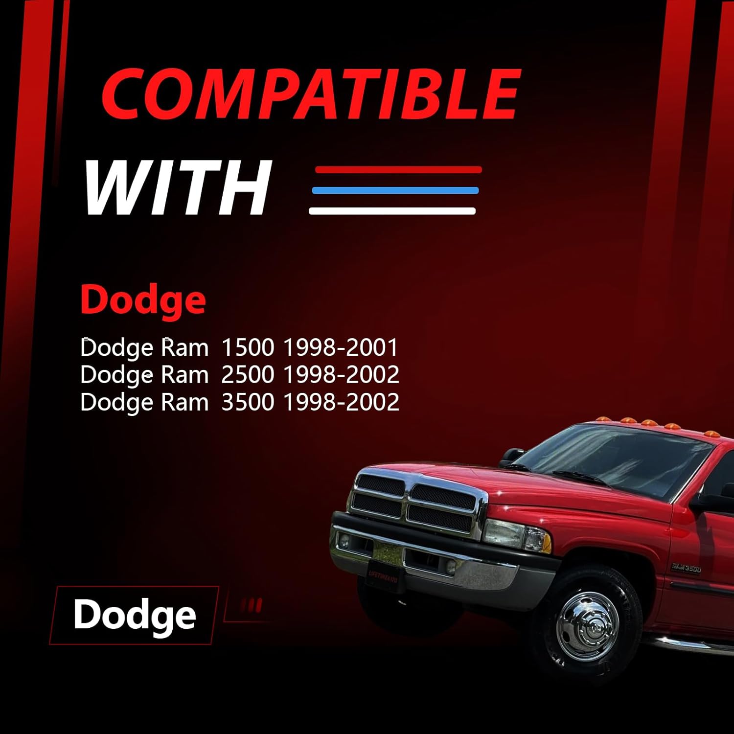 LED Overhead Console Assembly Compatible with Dodge Ram 1500 2500 3500 1998-2002 Cab Interior Ceiling Dome Map Reading Light Lamp Map Lights