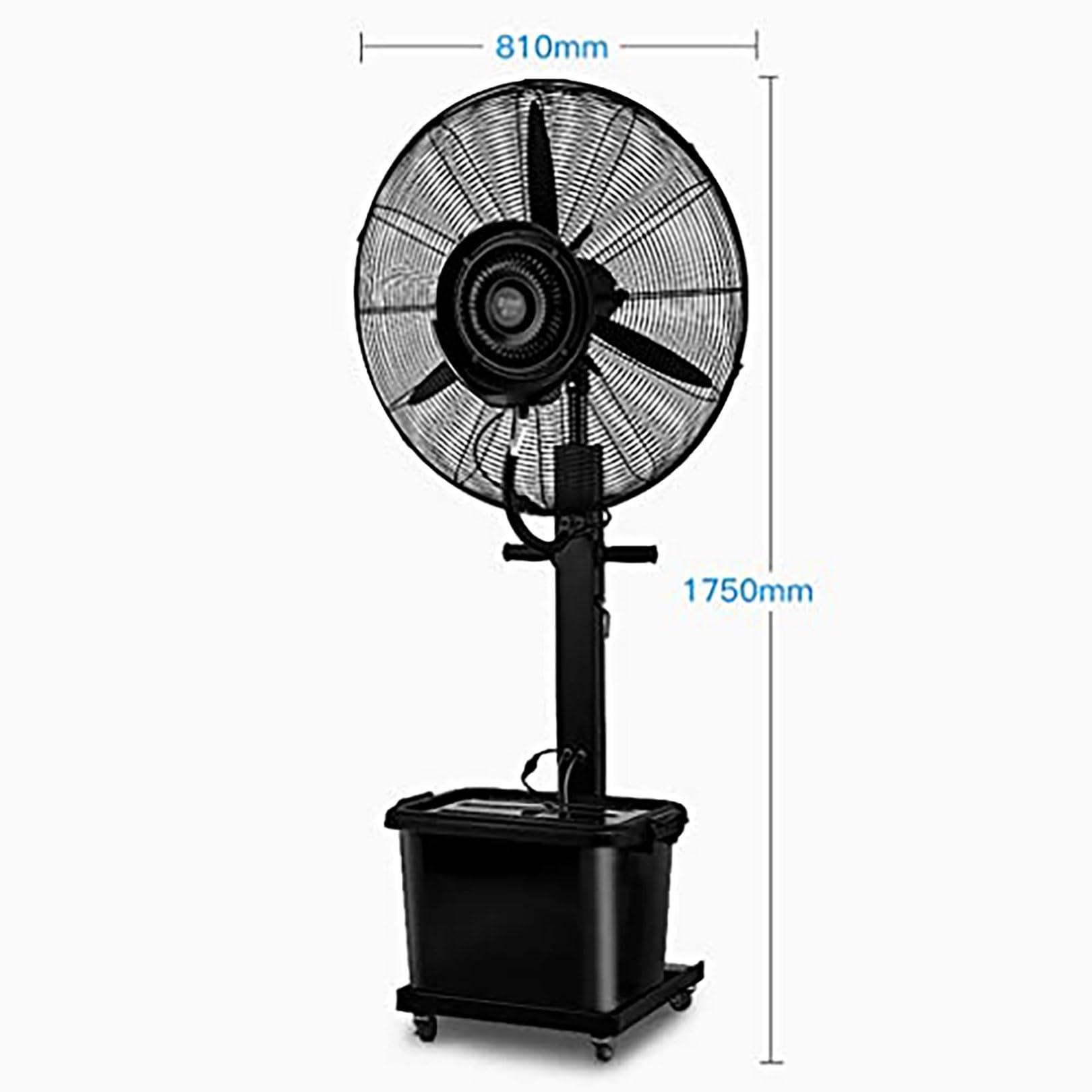 Pedestal de Ventilador oscilante, Kit de nebulización de Ventilador para una Brisa Fresca en el Patio, se Conecta a Cualquier Ventilador Exterior para Enfriar al Aire Libre