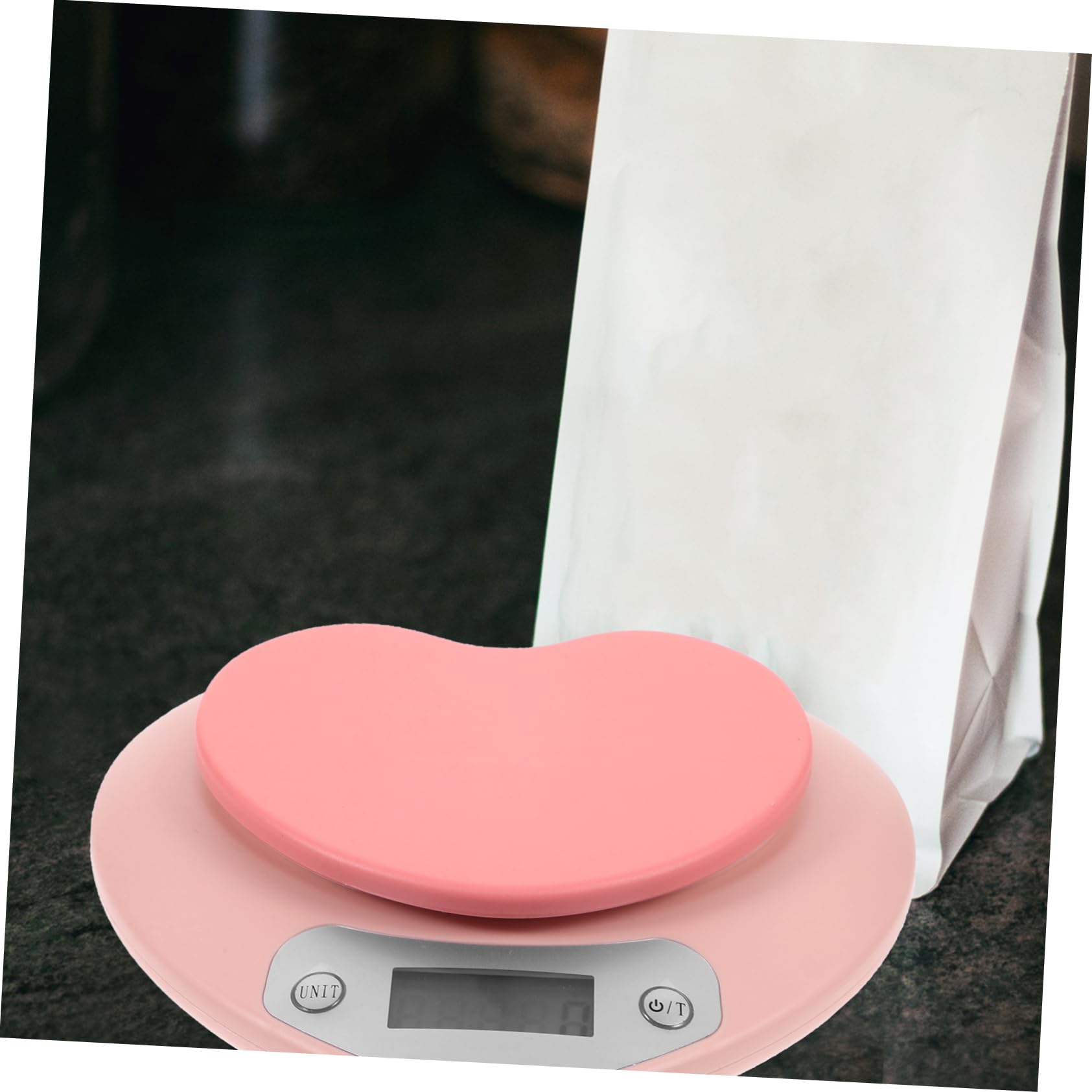 Báscula de Cocina Digital Portátil de Alta Precisión, Plástico | Rosa, Sensor de Alta Sensibilidad, Uso en Cocina y Tiendas, Diseño Práctico para Hornear