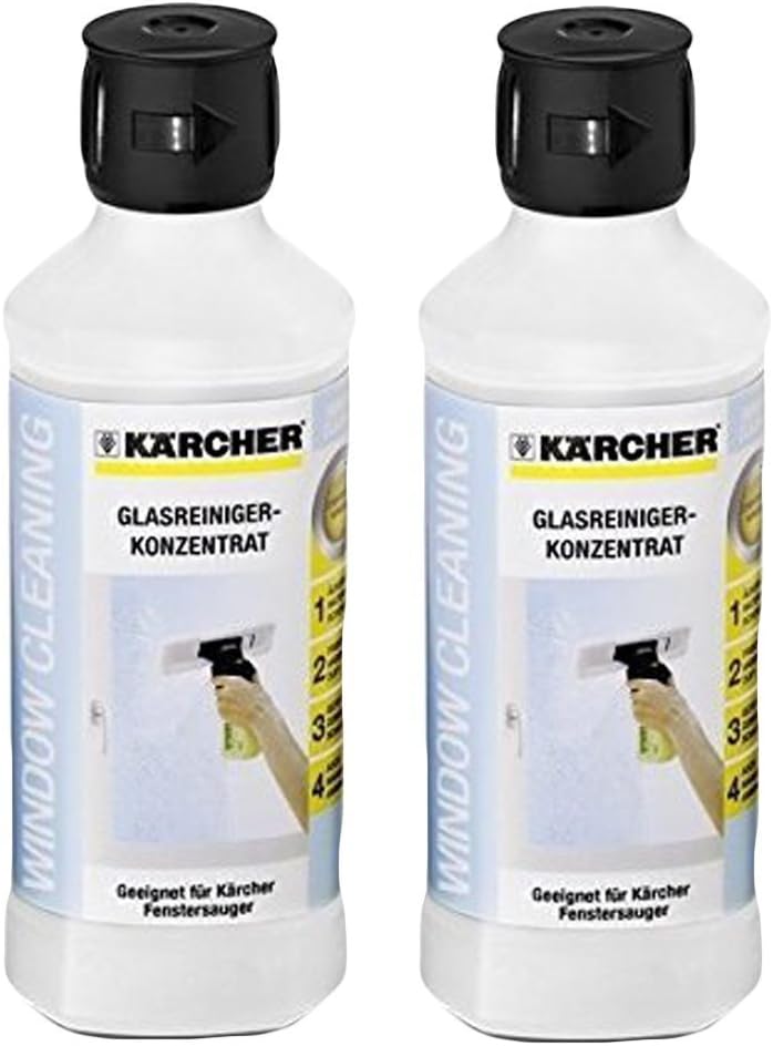 Karcher RM500 Window Vac Glass Cleaning Concentrate, 500ml(Pack of 2)