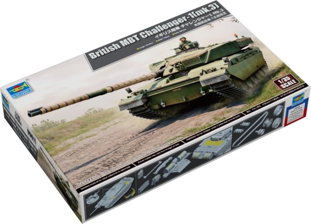 Trumpeter 09611 British MBT Challenger-1Mk.3 1/35 - zestaw modelarski