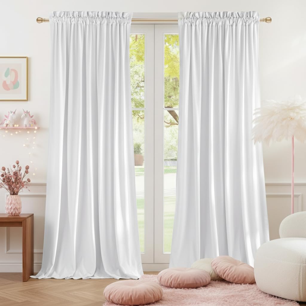 NICETOWN Brown Velvet Valance Curtain, W42 x L18, 1 Panel