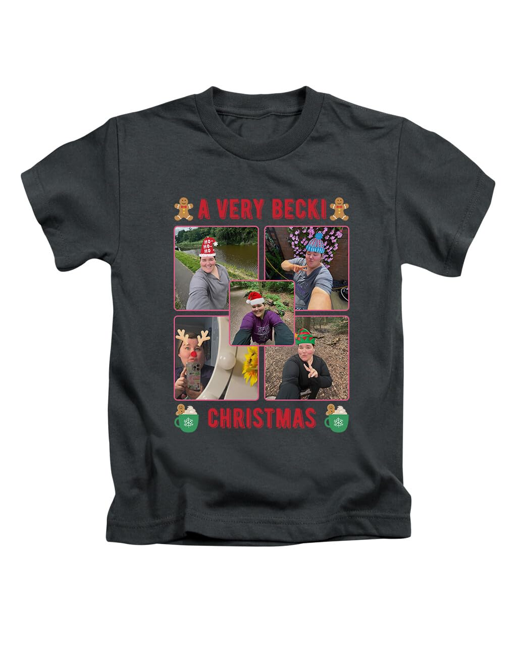 New Spirit Original Unisex Black A Very Becki Christmas Becki Jones Xmas Festive Meme Tee T-Shirt Funny T Shirt Top