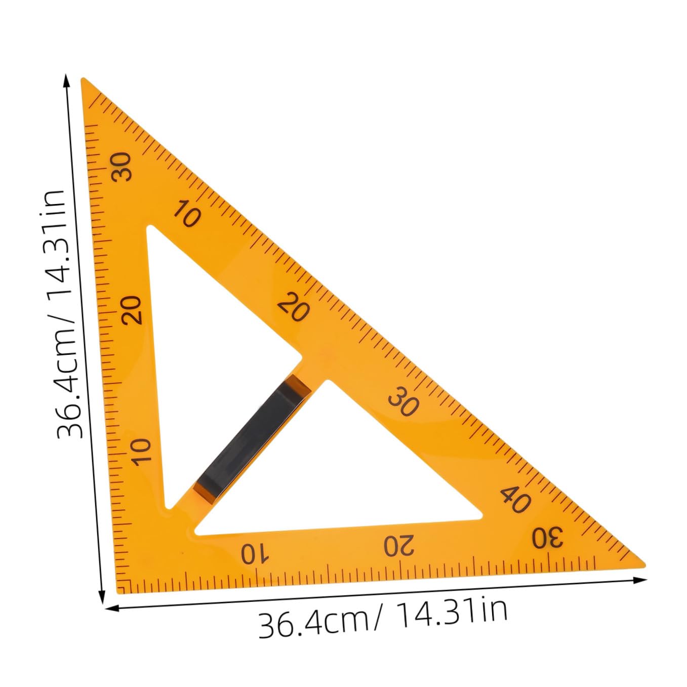 DOITOOL 3 Stück Magnetisches Geometrisches Dreieck Lineal mit Abnehmbarem Griff Multifunktionales Zeichen und Mathematiklehrmittel für Unterricht und Demonstrationen