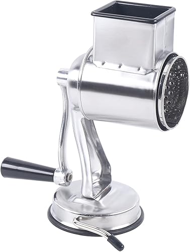 Miniatura 3 de TuBaSaki Rallador rotativo de queso con 5 cuchillas de tambor, juego de herramientas de molienda de cuchillas de tambor, rebanador de alimentos