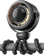 SWEETFULL Baby Stroller Fan - 4000mAh Rechargeable 4-Speed Quiet with LED Display & Night Light, Mini Portable 360° Clip On Safe Fan for Car Seat, Crib, Travel - Black