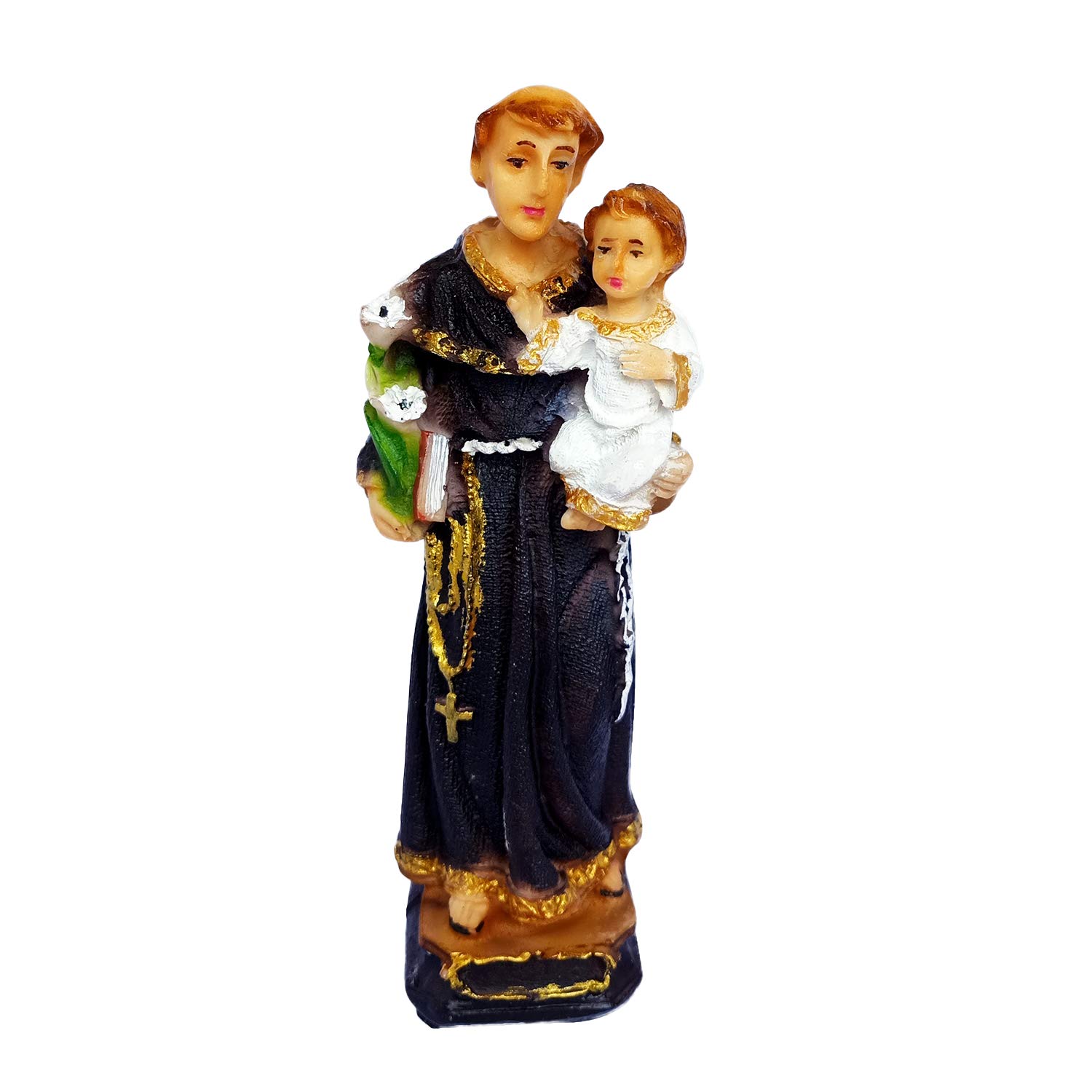 Newven™ St Antony showpiece Christian Statues god Idol Catholic Wall Decorative Figurine for Home Decor Craft Gifts for House Warming for Living Room (15 CM)
