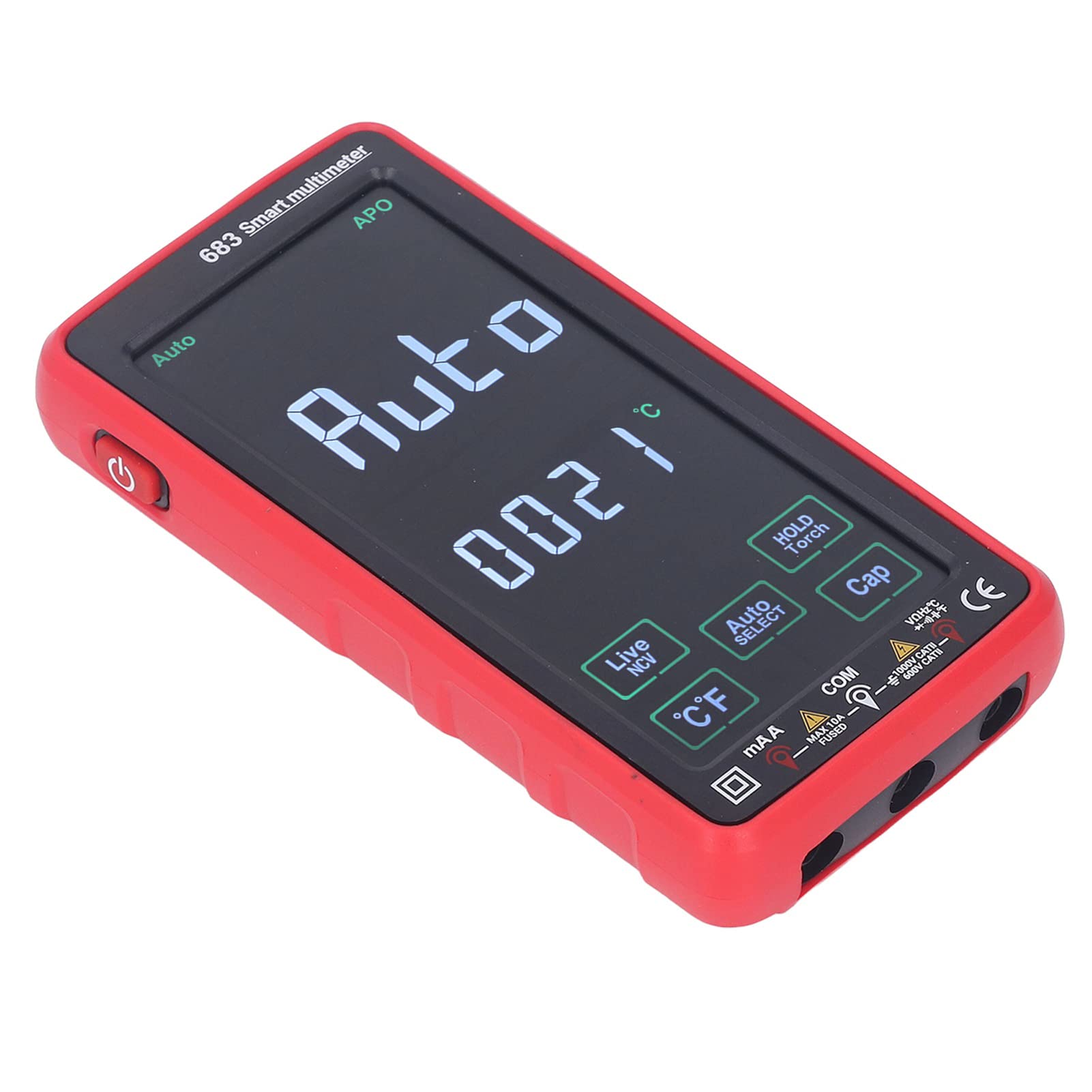Hyuduo Tester Multimetro Digitale, Misuratore Elettrico Intelligente con Portata Automatica, Tester Elettrico Intelligente Ad Alta Precisione Antiustione, Formato Tascabile Portatile per Elettricisti