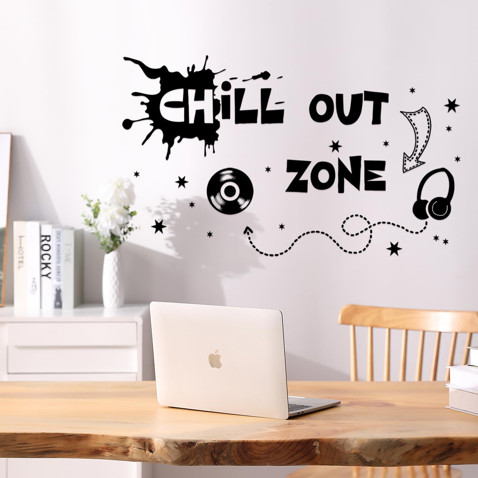 Pegatinas de Pared para Adolescentes "Chill Out Zone" Pegatinas de Pared Infantiles, Decorativos Habitación Juvenil Jóvenes Niña Niño Dormitorios Sala de Estar Hogar Decoración