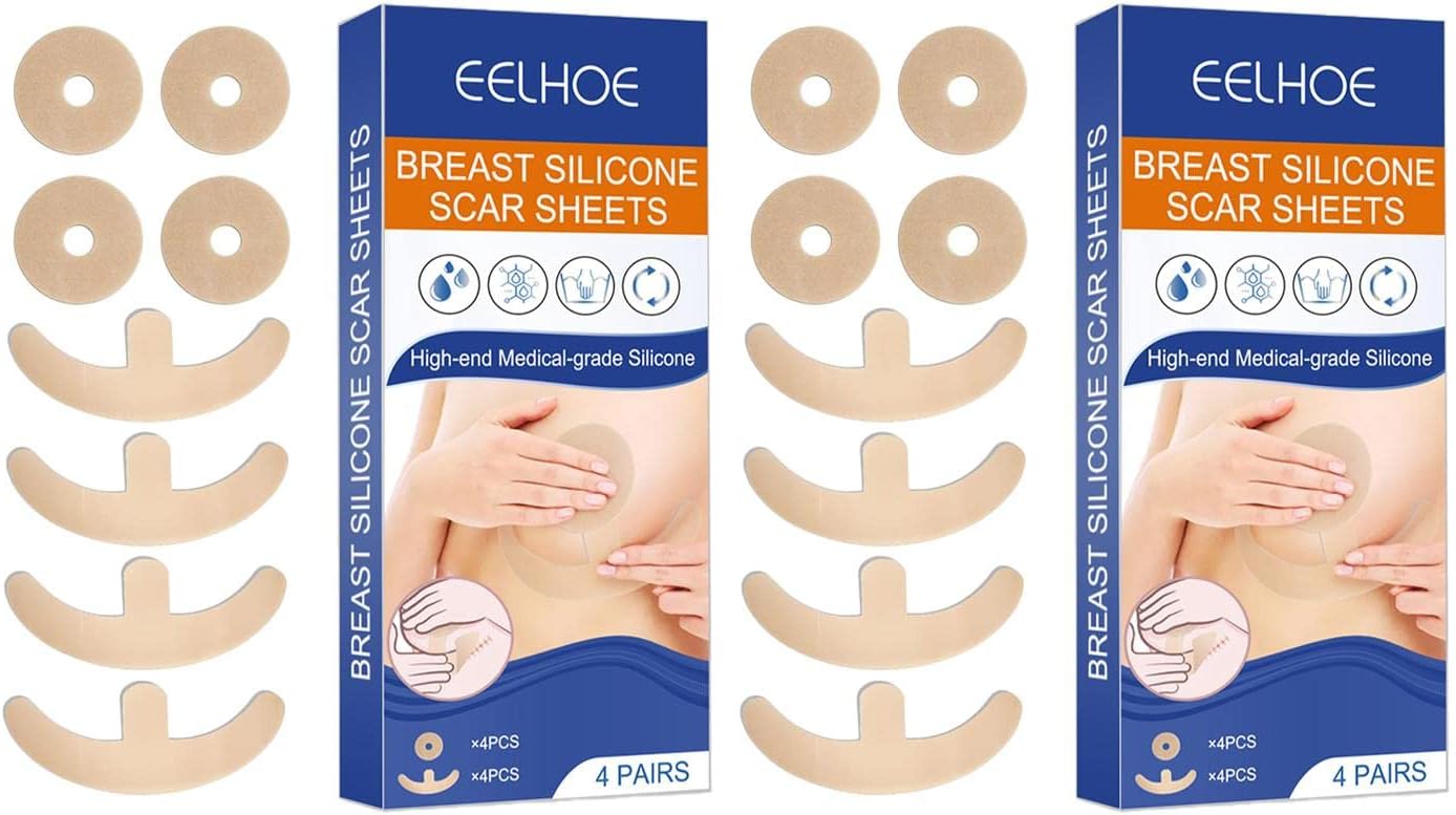 F Fityle 2x Silicone Sheets Care Flatten Effective Scars Removal Sheets for Women
