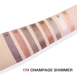 evpct Champagne Shimmer Cream Eye Shadow Brightener Sticks Set for Eyes, Champagne Shimmery Matte Pencil Eye shadow Applicator Stick Pen Palette Makeup Waterproof sombras en crema para ojos 17
