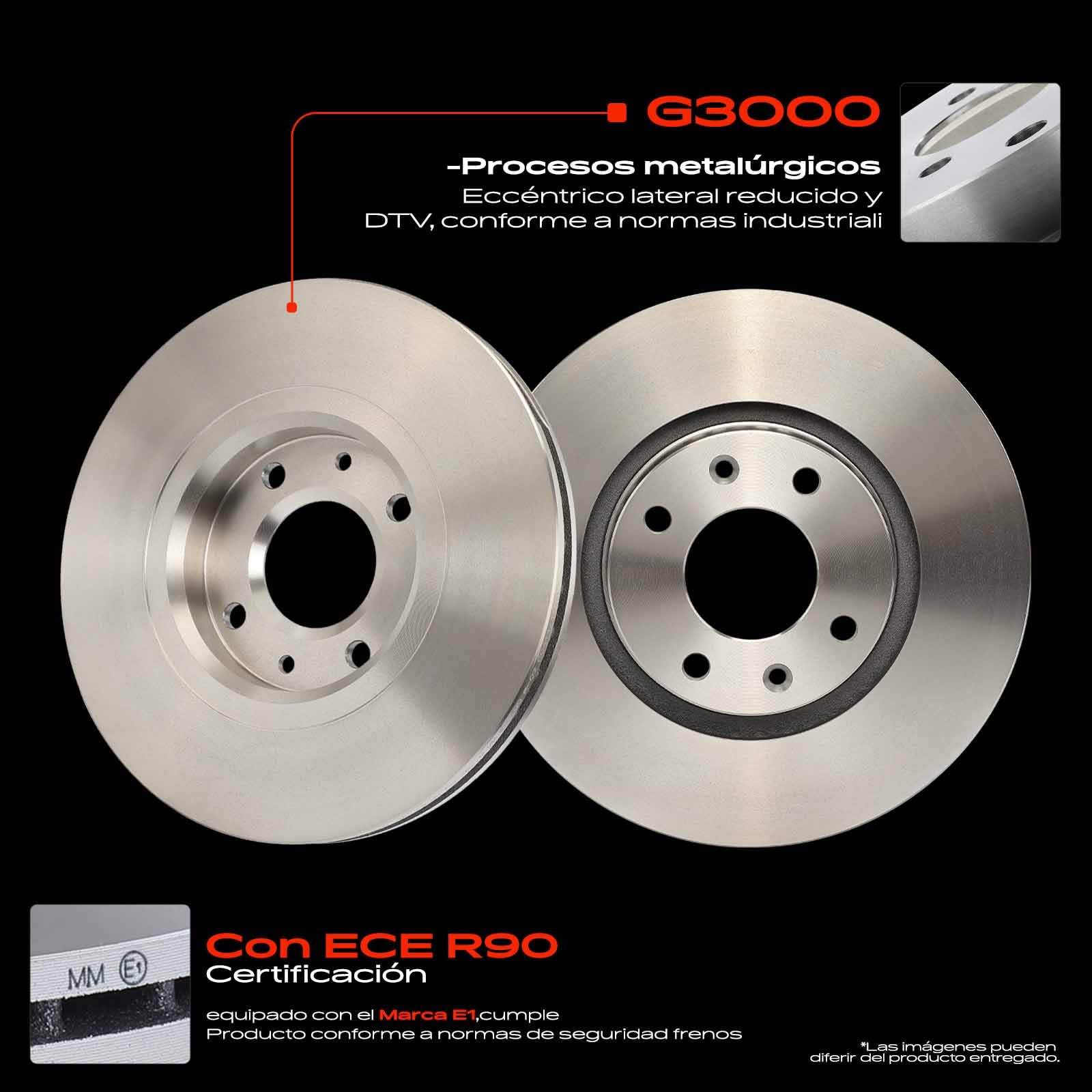 Frankberg Juego de discos de freno con 2 discos de freno delanteros ventilados, diámetro de 283 mm, compatible con Corsa F P2JO 207 CC WD 2008 I CU 207 WA WC 208 II UB UJ UP UW Replace# 4246W2