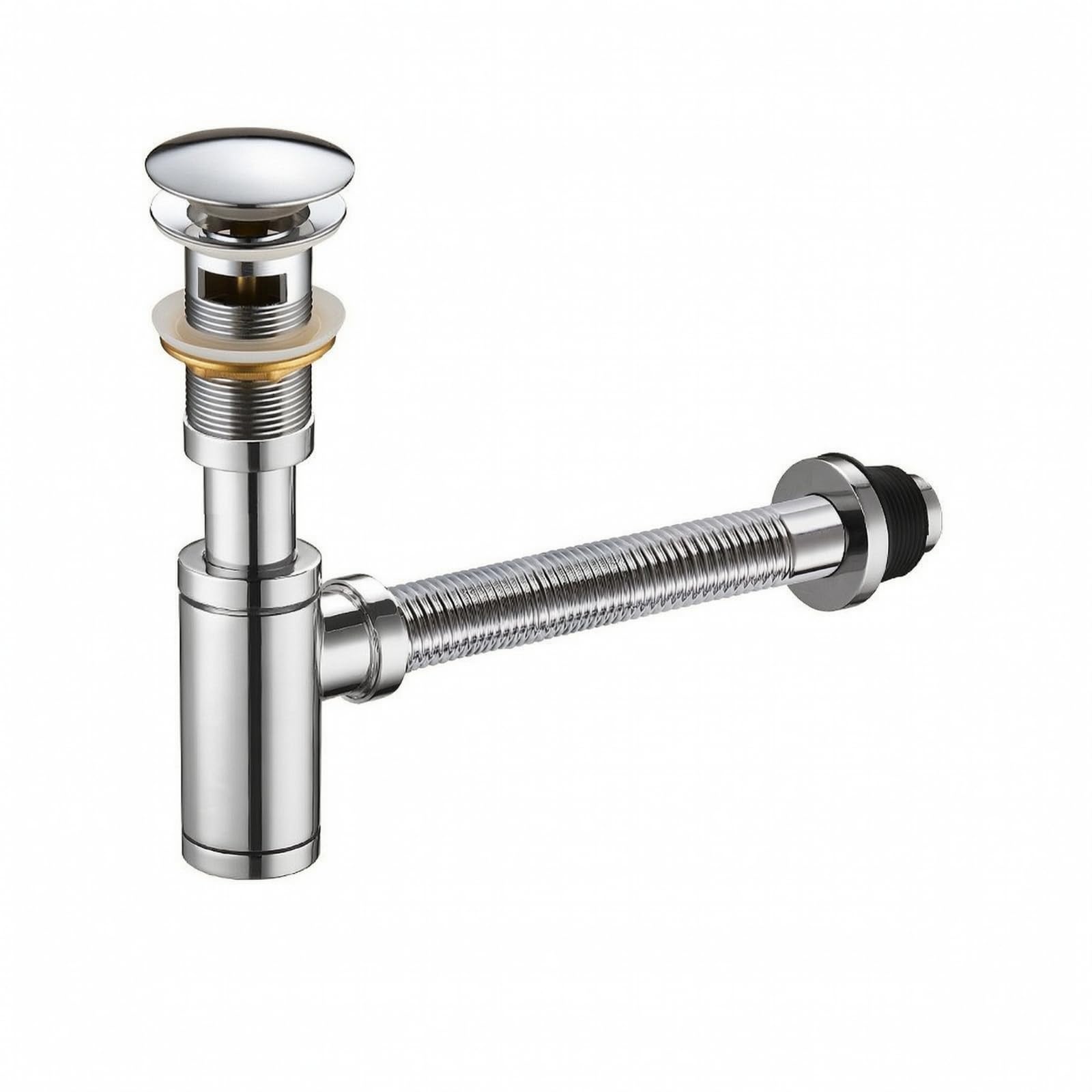 Escurridor Sifón Antiolor Fontanería Conjunto Tubo Residuos Redondo, para Lavabo, 30 Doblado Agujerado