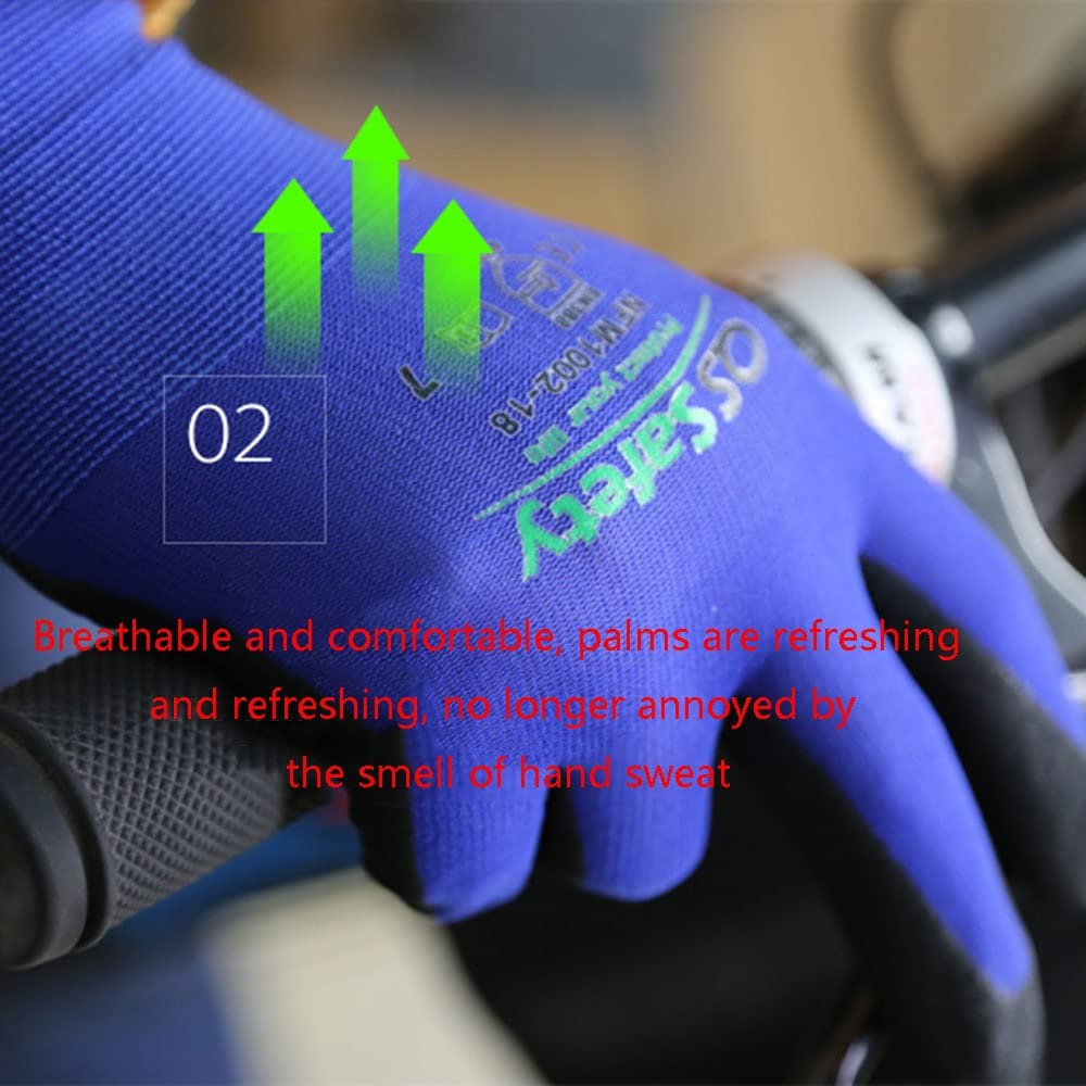Bezpieczne rękawice robocze odporne na przecięcie rękawice robocze wygodne rękawice ogrodowe trwałe rękawice mechaniczne (rozmiar S)
