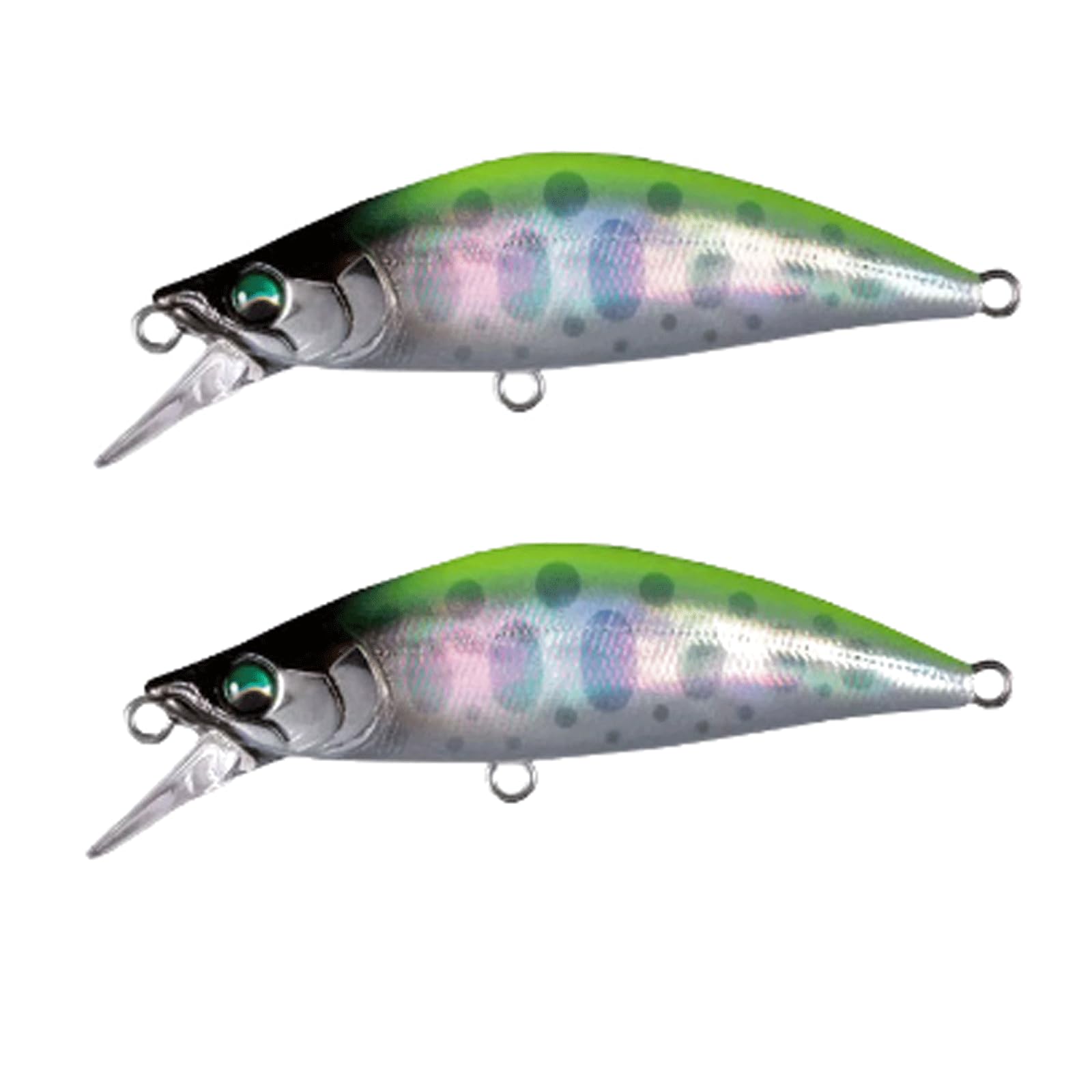 IvyLoutish Fishing Lure Bait 2 Pcs Mini Sinking Minnow Wobblers Fishing Bait 5cm 5.2g Trout Artificial Plastic Hard Bait Crankbait Bass Fishing Tackle Fishing Tackle