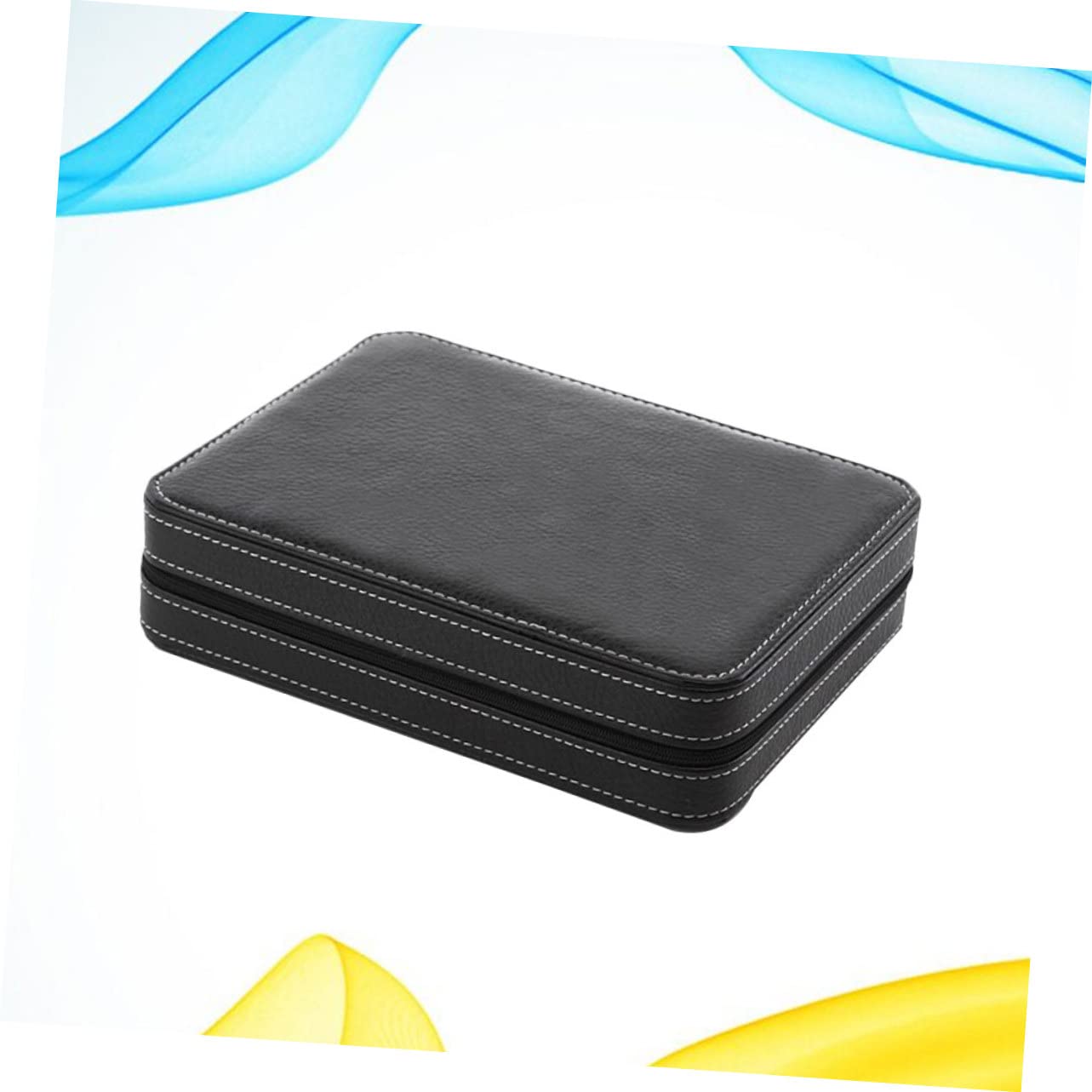 COLLBATH Estuche Para Guardar Relojes Ranuras Costuras Portátil Estuche Protector Caja De Almacenamiento Diseño Profesional