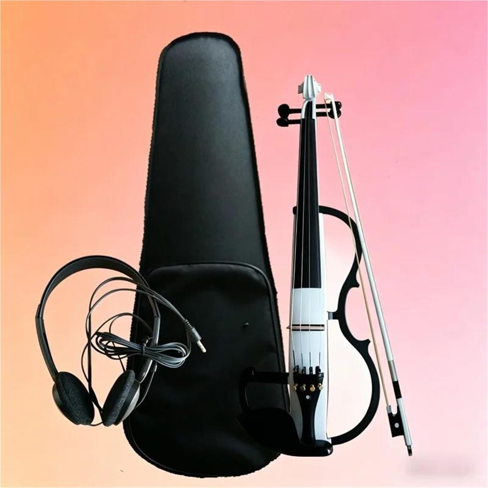 Violino Elettrico Bitono 4/4 Violino Principianti | Strumento a corde di livello professionale realizzato a mano(White)