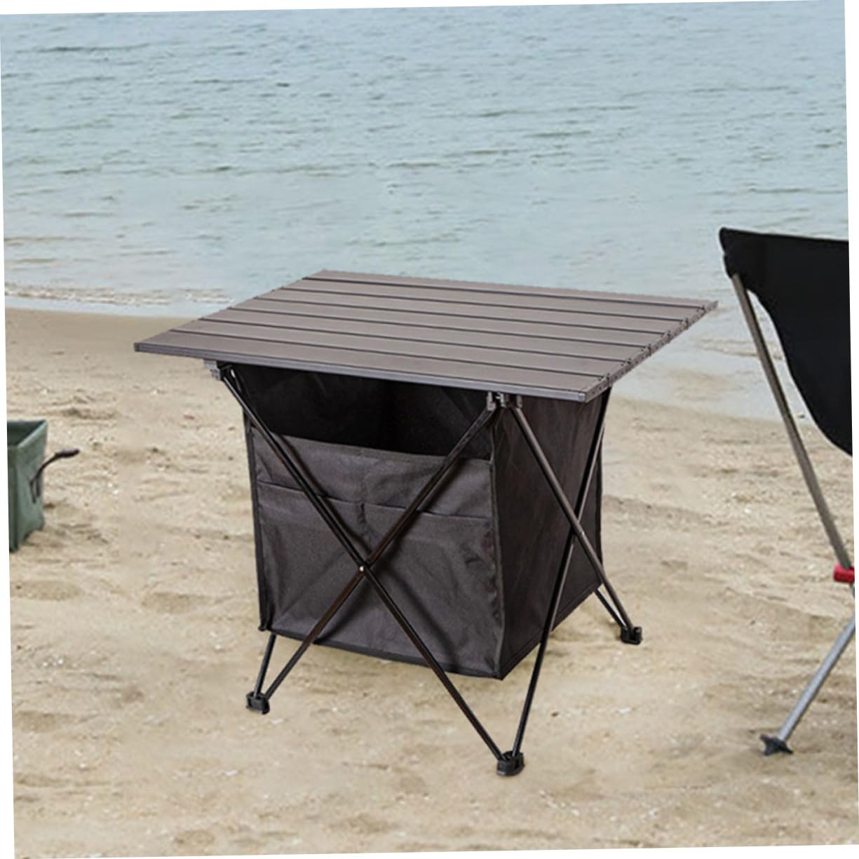 Anneome Tavolo da Campeggio in Alluminio Leggero Resistente e per Barbecue Trasportabili e Attività Outdoor con Borsa per Trasporto Facile