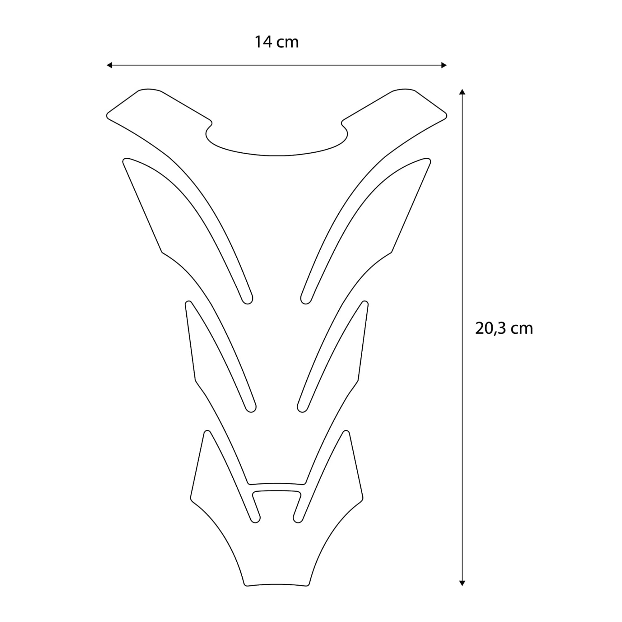 labelbike - Oficjalnie licencjonowana Naklejka na Zbiornik paliwa Honda 3D żelowa żywica Ochrona Zbiornika Motocykla - efekt karbonu i białe logo Honda