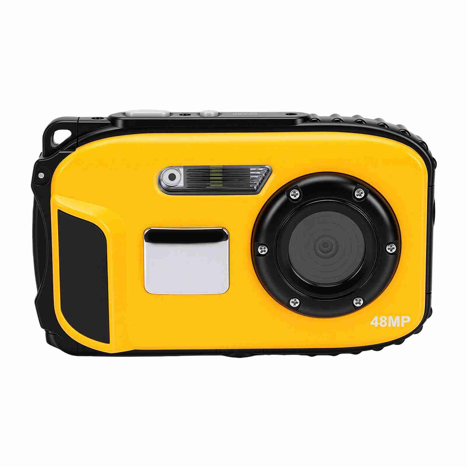 Asixxsix 16FT Telecamera Subacquea, 48MP, IP68, Zoom Digitale 16x (YELLOW)