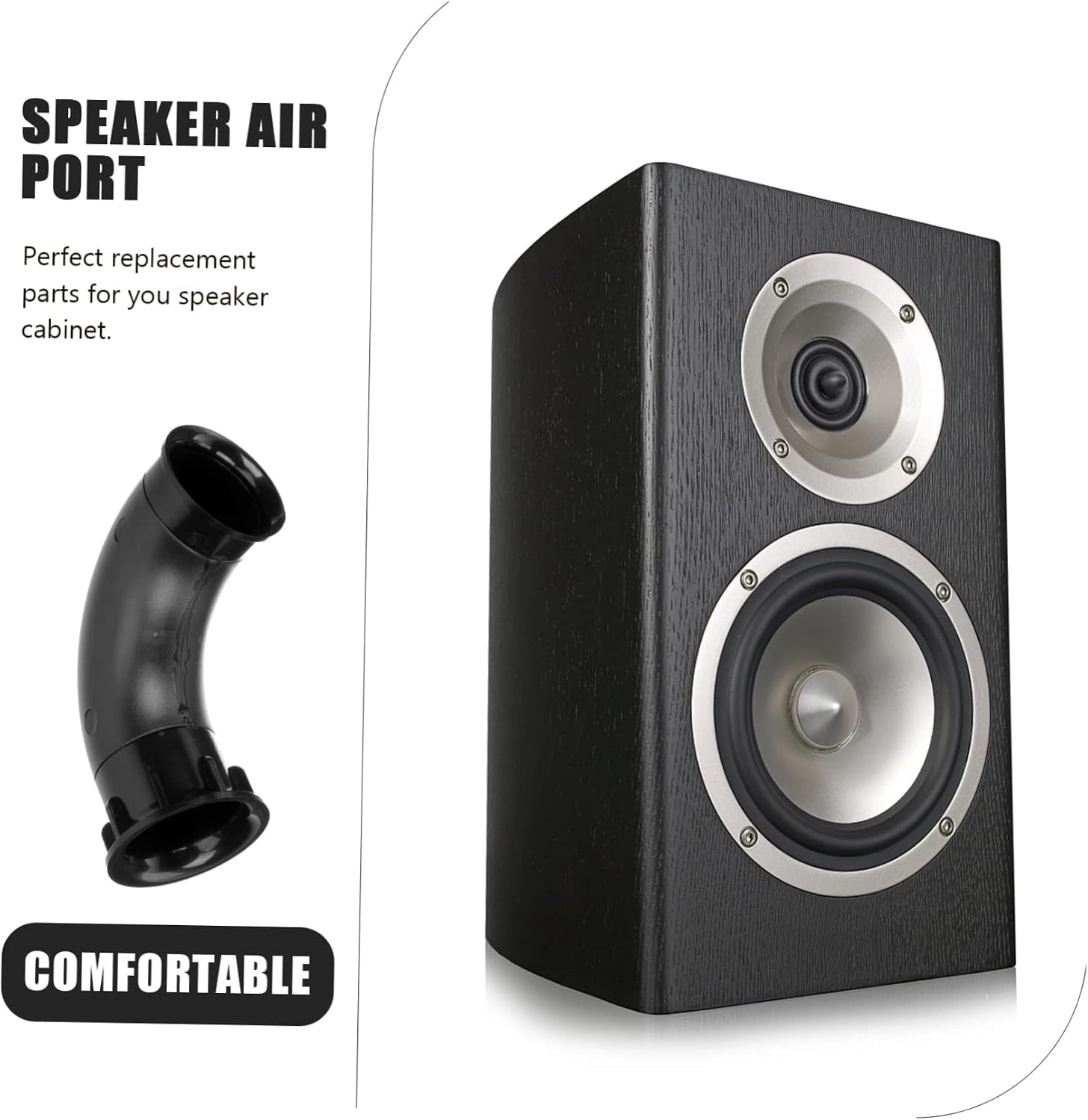 Garneck 2pcs Sound Guide Speaker Port Tube Speaker Air Port Cabinet Voice Outlet