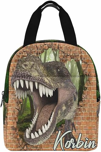 Miniatura 6 de Porta comida de animales personalizada con nombre, divertida bolsa de almuerzo portátil reutilizable para viajes, trabajo, campamento