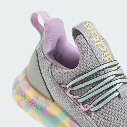 adidas Tênis infantil unissex Lite Racer Adapt 7.0, Cinza/Semi Flash Aqua/Bliss Lilás, 25 BR