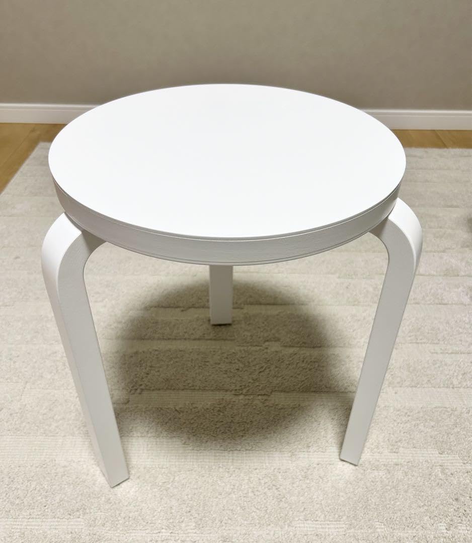 artek アルテック スツール60 3本脚 オールホワイト 正規品 artek アルテック スツール 60 ホワイトラッカー 3本脚 60