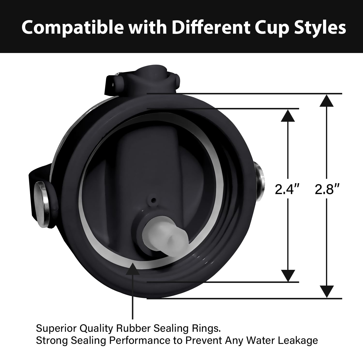 SENDESTAR Spout Lid for Hydroflask Wide Mouth Water Bottle Fits 18 oz 20 oz 32 oz 40 oz 73 oz,Chug Cap Flexible Handle Compatible, Takeya, Simple Modern, Wide Mouth Water Bottle