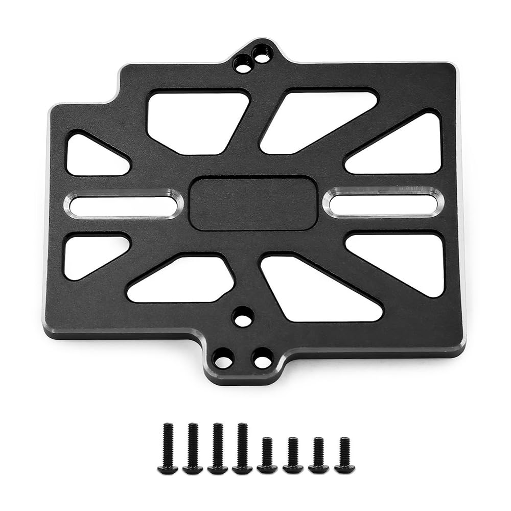 Aluminum Alloy ESC Mounting Plate for Traxxas Mini Maxx RC Car Upgraded Parts (Black)