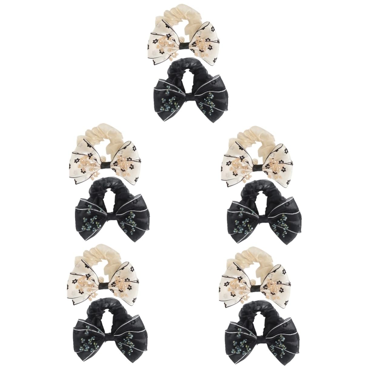 Beaupretty 10piezas Accesorios Cabello Diseño De Lazo y Elegantes Coletas Para Scrunchies Chic