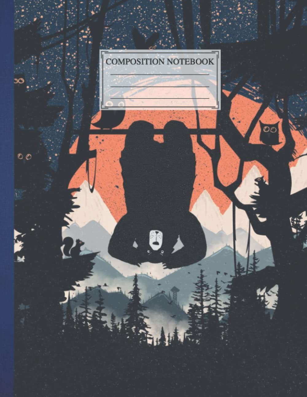 Composition NoteBook : Wild Gym 1 - 110 page 8.5x11 Inches Animal Eagles Love Christmas For Children Students Teachers Dog Cat| Adults Baby College Ruled Large Work From Home