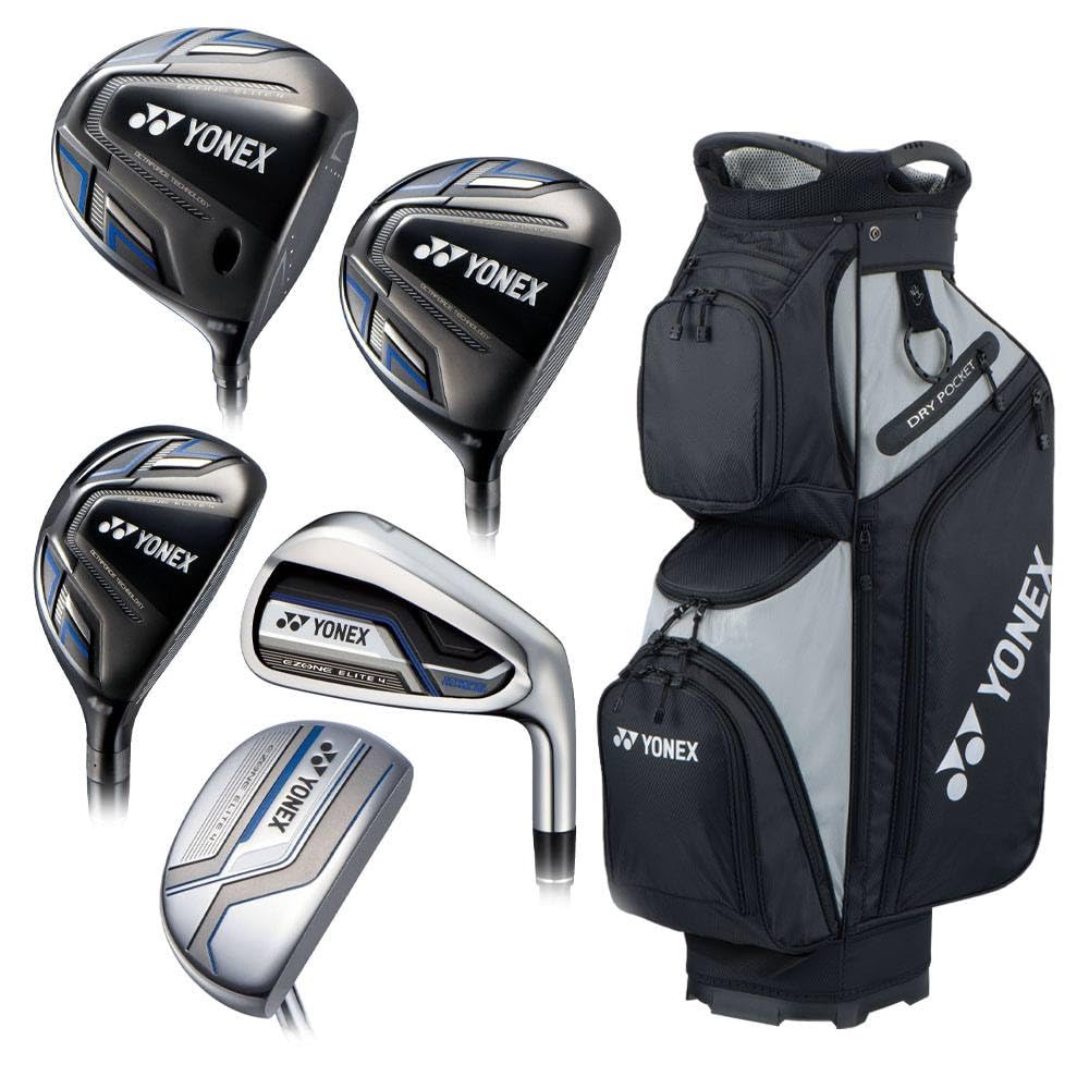 YONEX Men EZONE Elite 4.0 Full Set - 23 Right 12 Clubs + 1 Cart Bag Men EX-E04 Graphite Regular