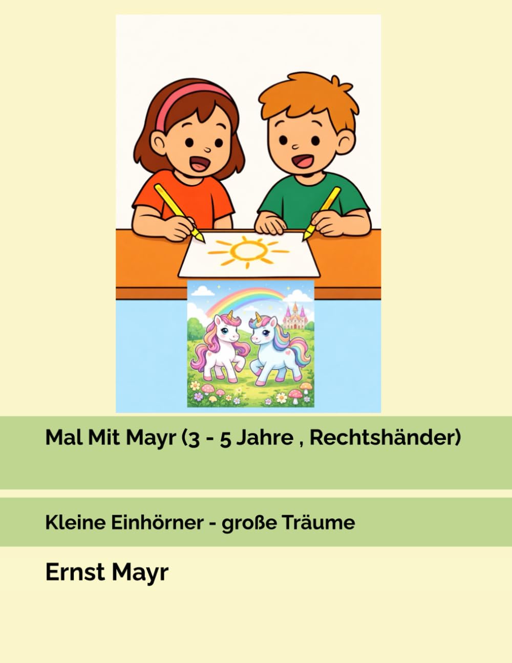 Mal Mit Mayr (3 - 5 Jahre , Rechtshänder): Kleine Einhörner - große Träume