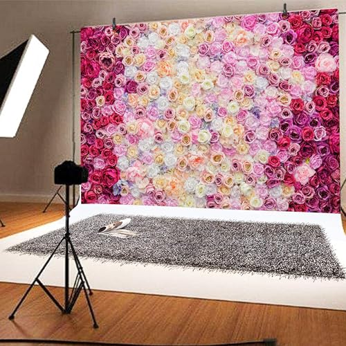 Fondo Fotográfico Floral Rosa 8X6 ft para Eventos miniatura 7