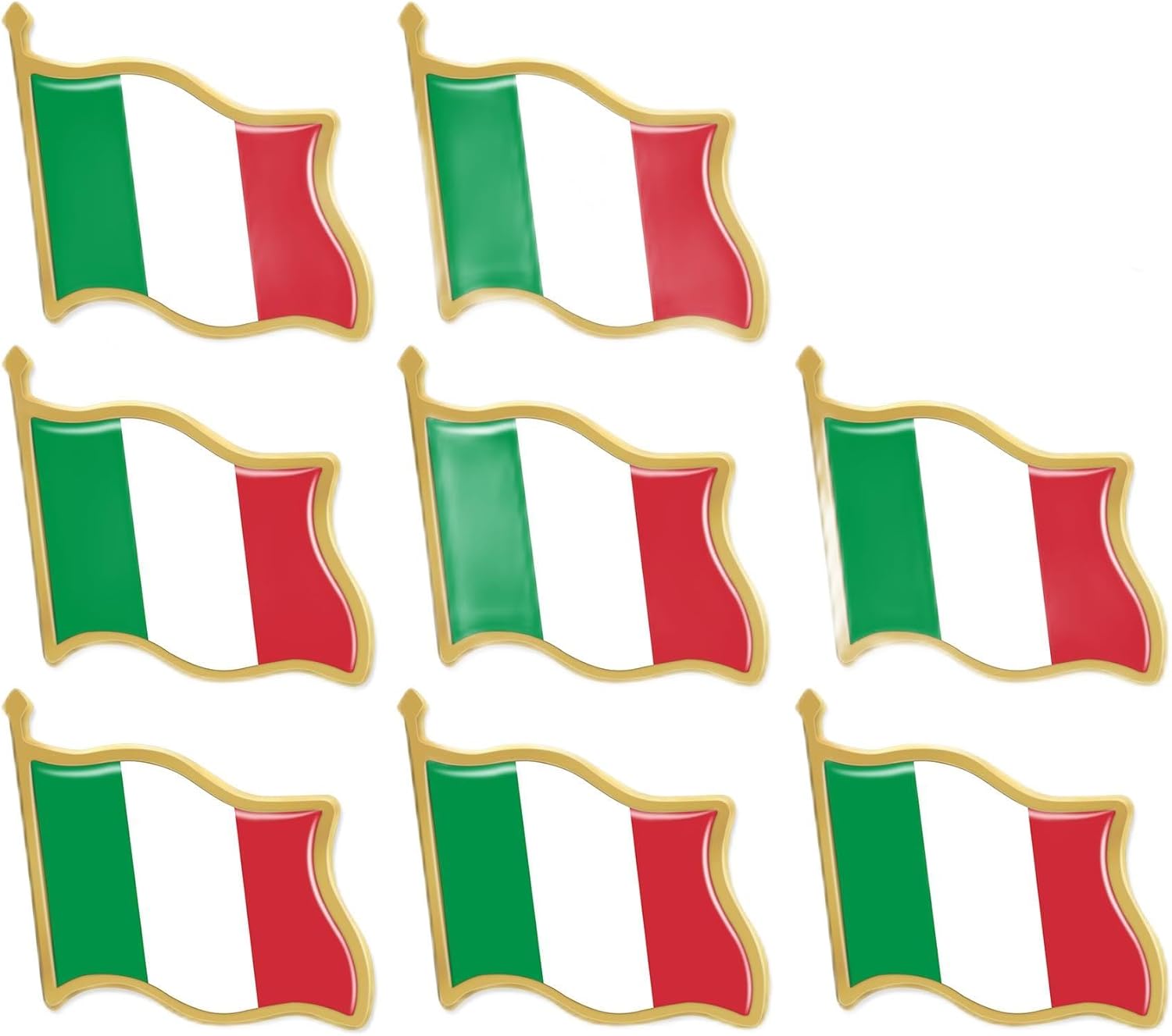10/20/50/100 Pack Metal Italy Flag Lapel Pin Waving Italian Pins bulk Patriotic Badge Souvenir Gifts