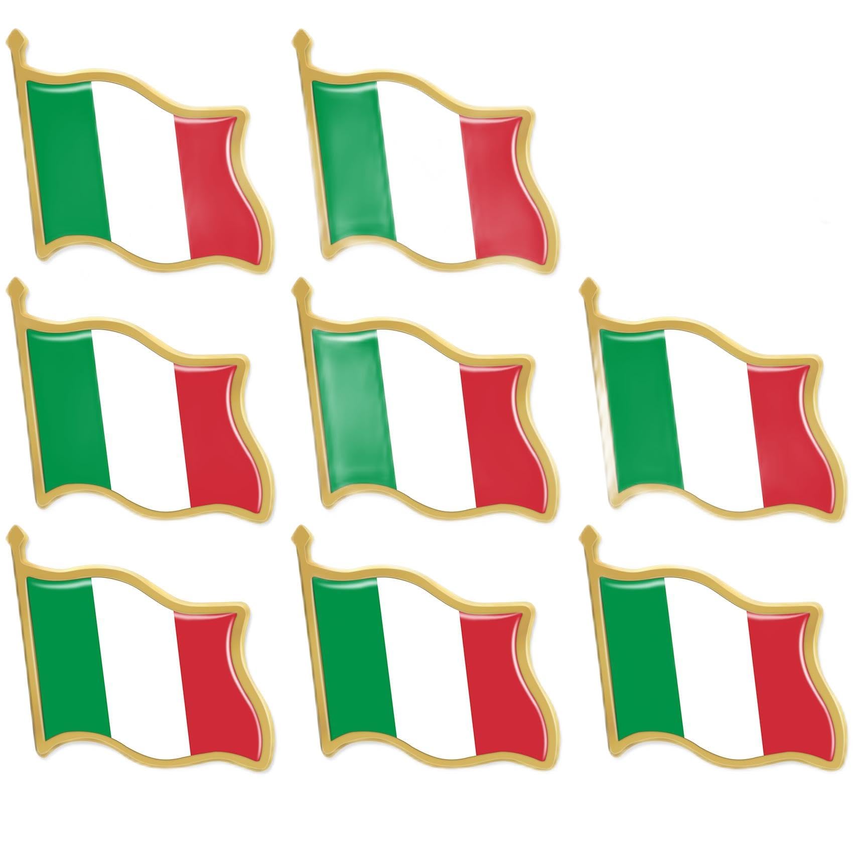 10/20/50/100 Pack Metal Italy Flag Lapel Pin Waving Italian Pins bulk Patriotic Badge Souvenir Gifts