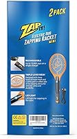 Vista 8 de Zap It Bug Zapper - Raqueta mata mosquitos recargable de 4000 voltios, cable de carga USB, Paquete de 2