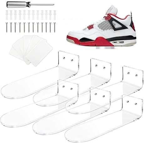 Acrylic Floating Sneaker Display Shelves For Wall Mount