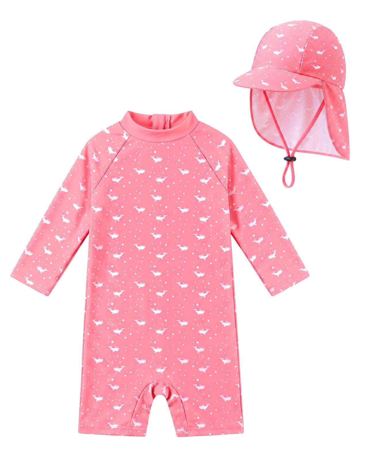 weVSwe Baby UPF 50+ Rash Guard &amp; Adjustable Sun Hat 0-3 Years