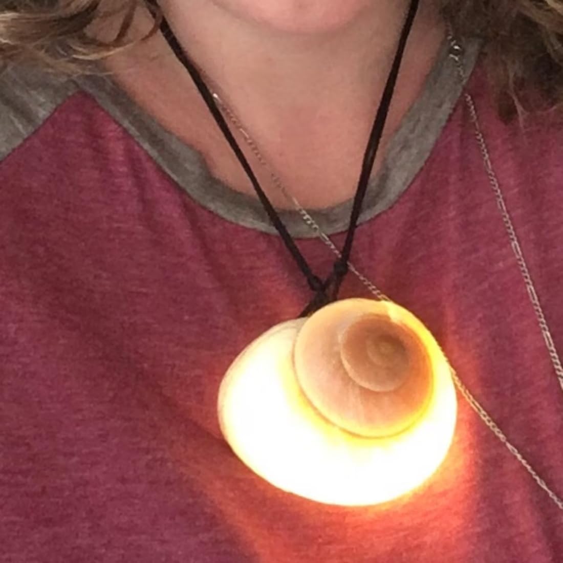 Sea Snail Shell Cosplay Costume Necklace Natural Conch Shell Glowing Necklace - Image 6