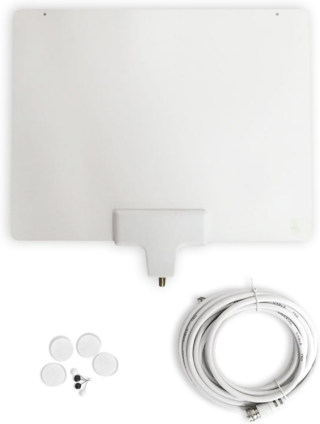 HDTV Antenna 35 Mile Range - Digital Satellite TV Receiver with Detachable Amplifier Power Supply for The Highest Amplified Performance 15-25 DB Antenna, 10ft Coax Cable and USB by Nove8tech
