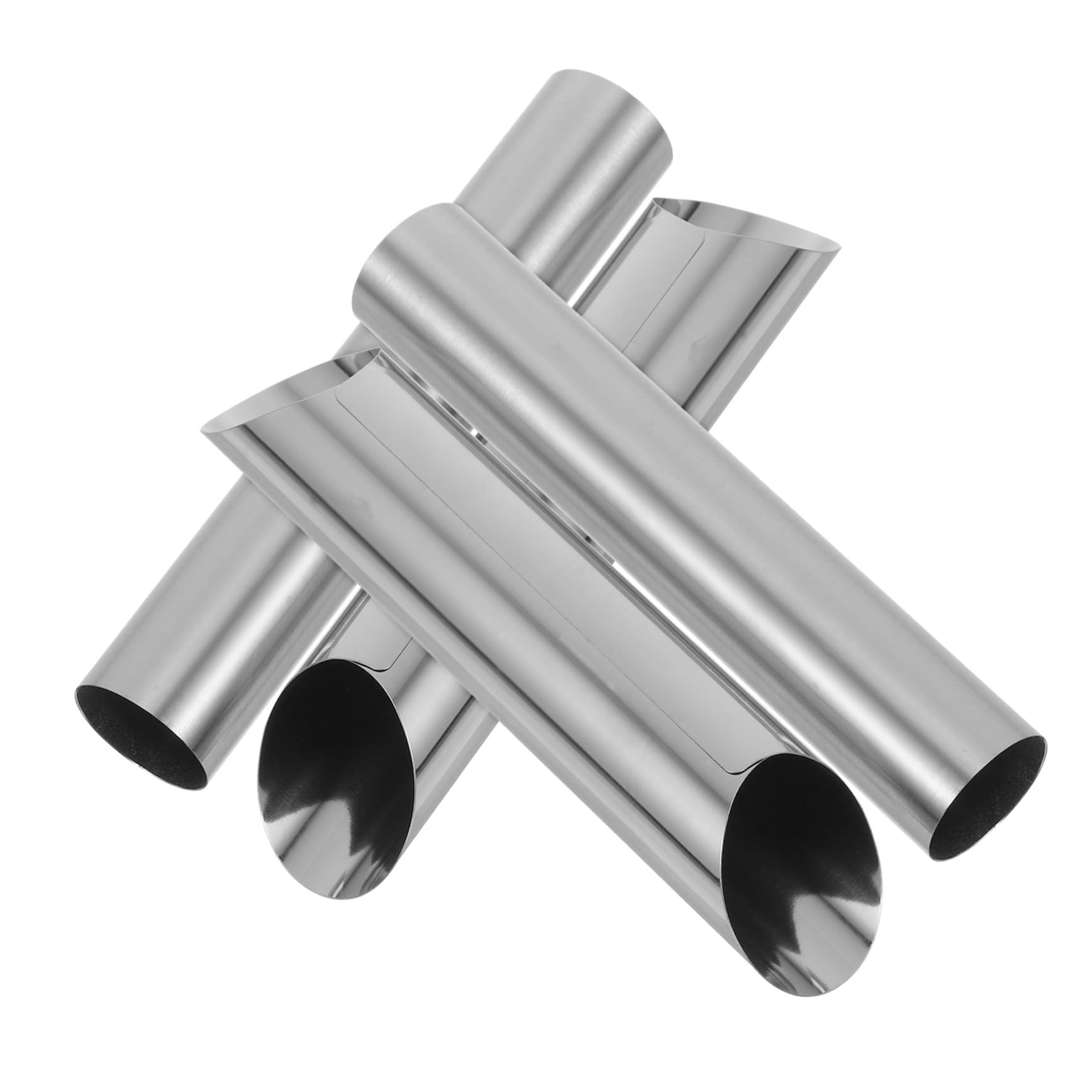OFFSCH Pack Stainless Steel Pastry Horn Molds Large Bread Tube Molds for Baking Non-stick Cylindrical Shaped for Cannoli Croissant and Cookie Dough