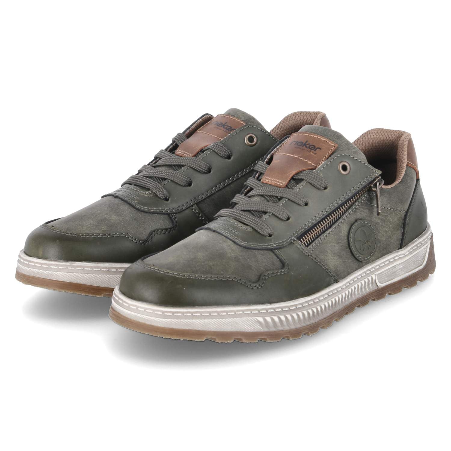 Rieker 37029-52 Khaki Mens comfort shoes in a Plain Man-made in Size 44