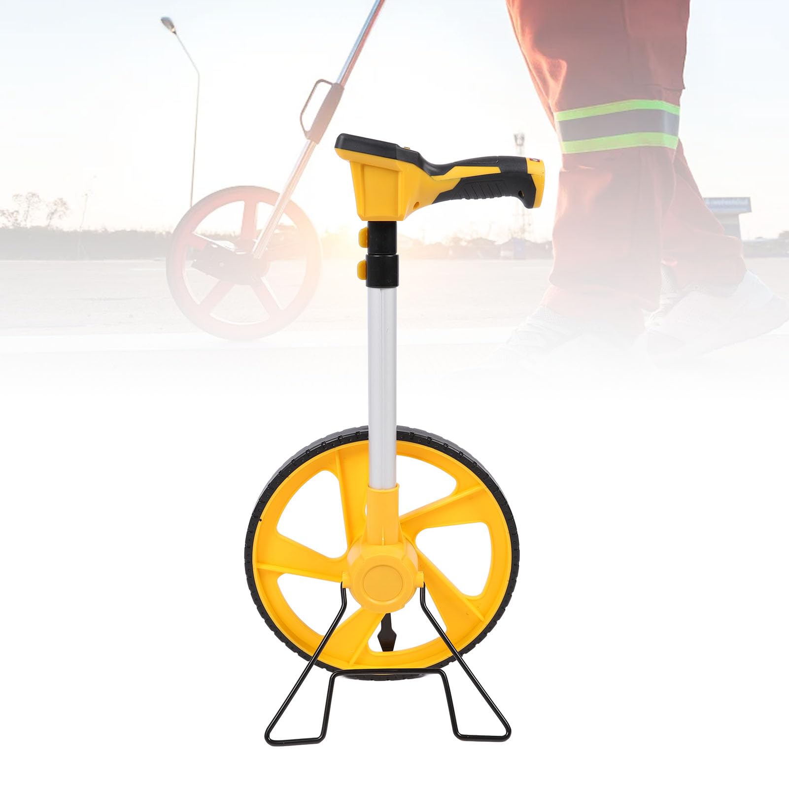 Roue de Mesure de Distance avec Affichage Numérique rétroéclairé, Outil de Mesure de Roulement Télescopique pour les évaluateurs de Propriétés, les Travailleurs de la Construction