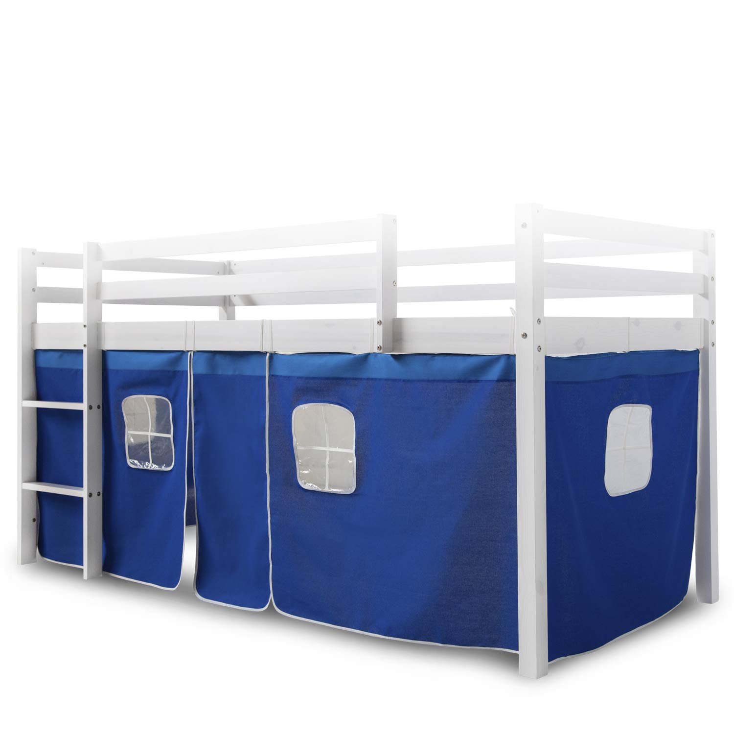 Rideau de lit bleu pour lit mezzanine HS4U