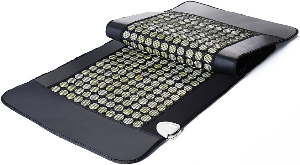 SeHeat Natural Jade Mat Far Infrared Electric Heating Therapy Pad, Large