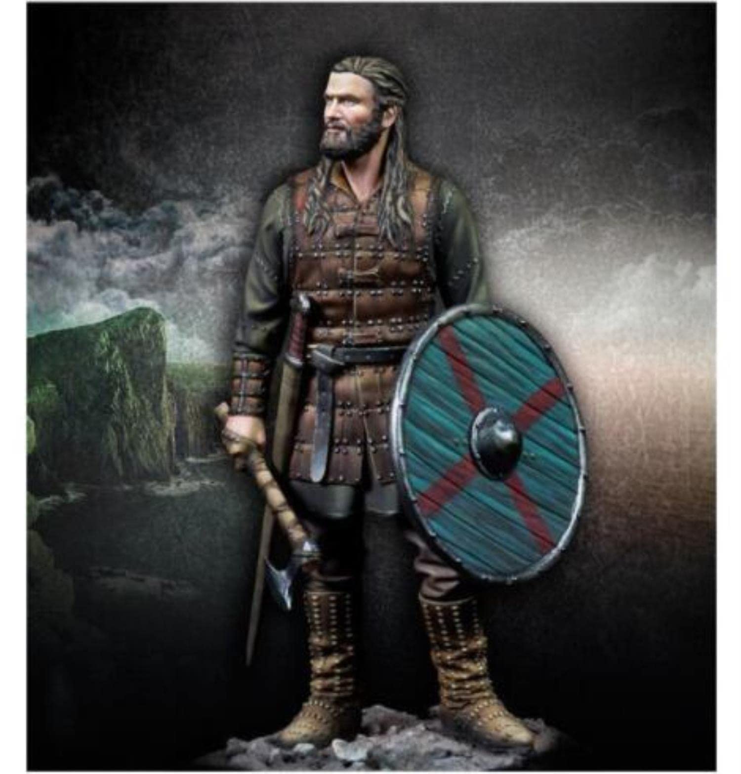 Kit de Resina de Guerrero Vikingo Antiguo de 1/24, 75Mm, Juguetes DIY, Modelo de Resina sin Montar, sin Pintar